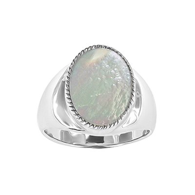 Sterling Silver Mother of Pearl  Ring