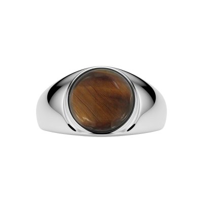 Sterling Silver Tiger's eye Men's Ring