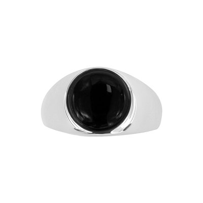 Sterling Silver Black Onyxe Men's Ring