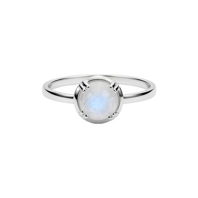 Sterling Silver Rainbow Moonstone Ring