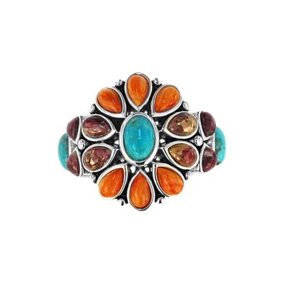 Sterling SilverTurquoise & Multi-Color Spiny Oyster Ring