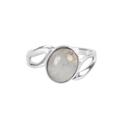Sterling Silver Rainbow Moonstone Ring