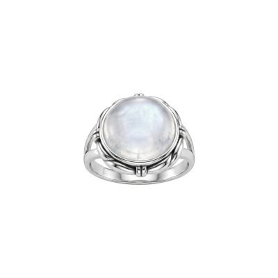 Rainbow Moonstone Sterling Silver Ring