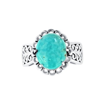 Sterling Silver Blue Kingman Turquoise Ring