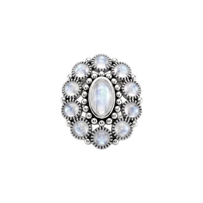 Rainbow Moonstone Sterling Silver Ring
