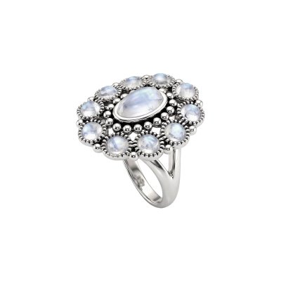Rainbow Moonstone Sterling Silver Ring