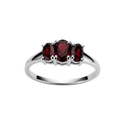 Sterling Silver Garnet Ring