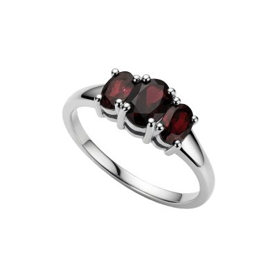 Sterling Silver Garnet Ring