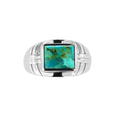 Sterling Silver Turquoise  Men's  Ring