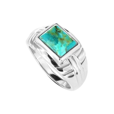 Sterling Silver Turquoise  Men's  Ring