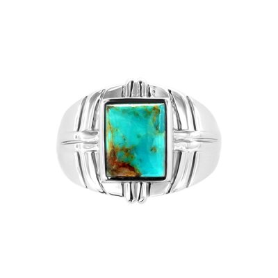 Sterling Silver Turquoise Men's  Ring