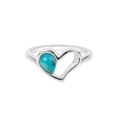 Sterling Silver Turquoise Love Ring