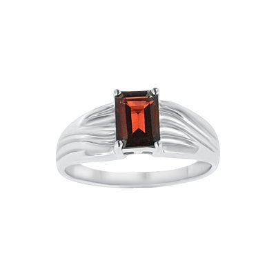 Sterling Silver Garnet Ring