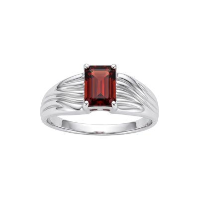 Sterling Silver Garnet Ring