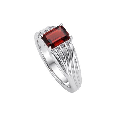 Sterling Silver Garnet Ring