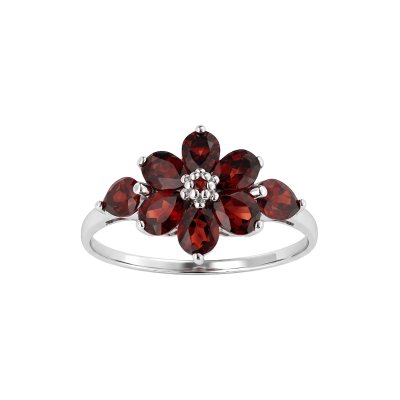 Sterling Silver Garnet Ring