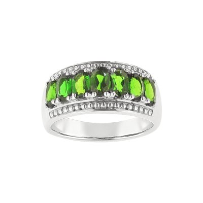 Sterling Silver Chrome Diopside Ring