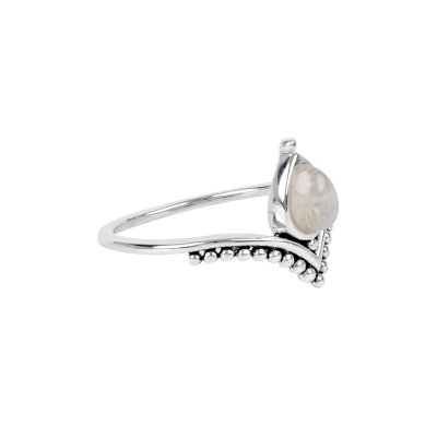 Sterling Silver Rainbow Moonstone Ring