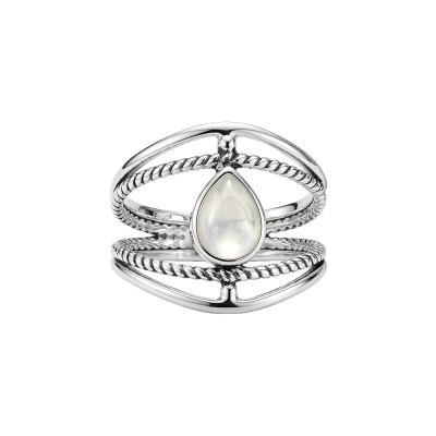 Sterling Silver Rainbow Moonstone Ring