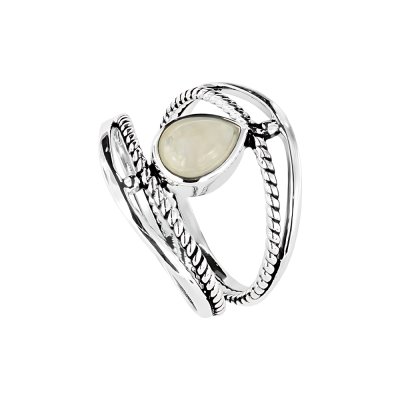 Sterling Silver Rainbow Moonstone Ring