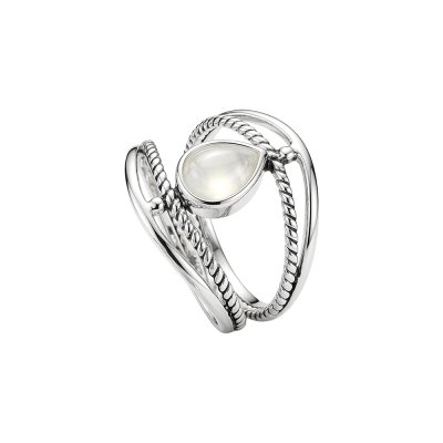 Sterling Silver Rainbow Moonstone Ring