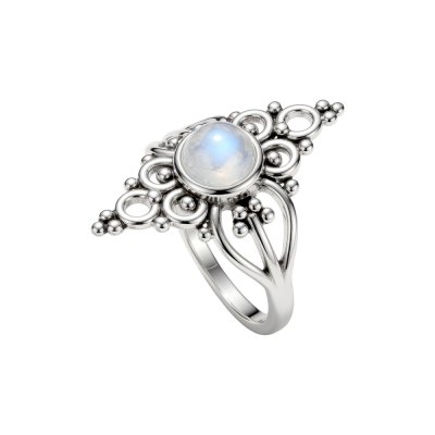 Sterling Silver Rainbow Moonstone Ring