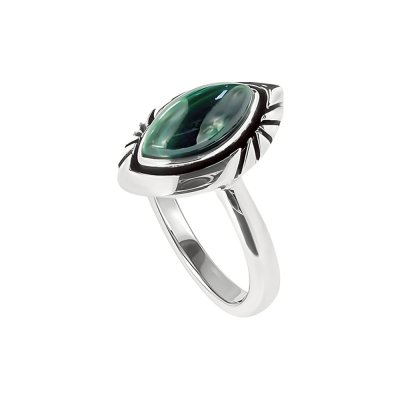 Sterling Silver Malachite Ring