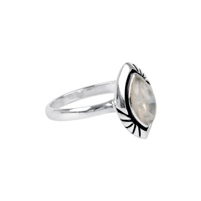 Sterling Silver Rainbow Moonstone  Ring