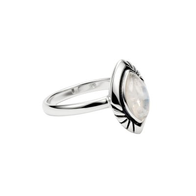 Sterling Silver Rainbow Moonstone  Ring