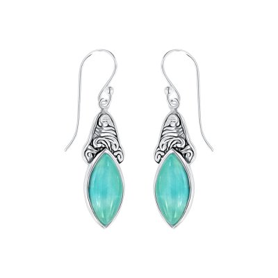 Sterling Silver Larimar Earrings