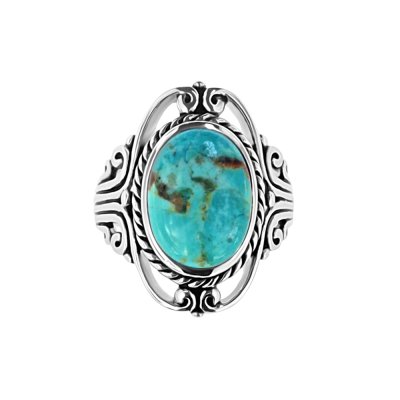 Sterling Silver Inlay Turquoise Ring