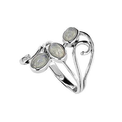 Sterling Silver Rainbow Moonstone Ring