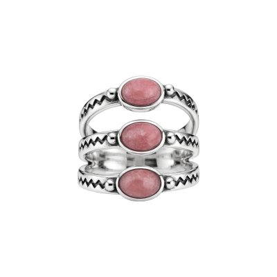 Rhodochrosite Sterling Silver Ring
