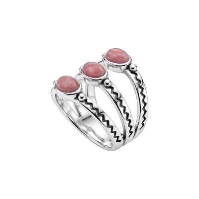 Rhodochrosite Sterling Silver Ring