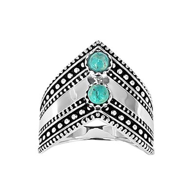 Sterling Silver Turquoise Boho Ring