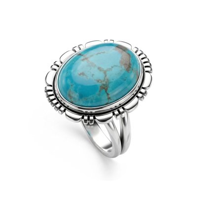 Sterling Silver Kingman Turquoise Ring