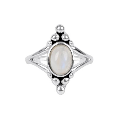 Sterling Silver Rainbow Moonstone Ring