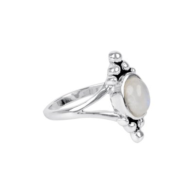 Sterling Silver Rainbow Moonstone Ring