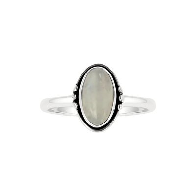 Sterling Silver Rainbow Moonstone Rig