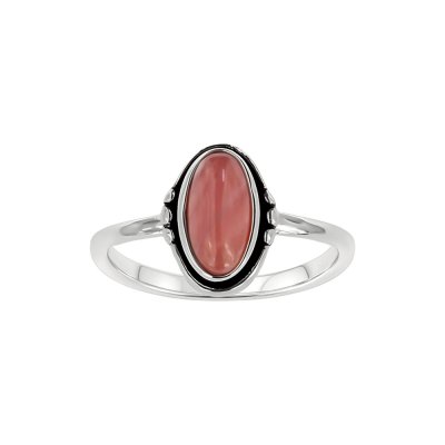 Sterling Silver Rhodochrosite Ring