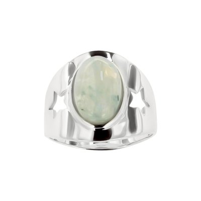 Sterling Silver Rainbow Moonstone Star Ring