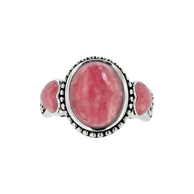 Sterling Silver Rhodochrosite Ring