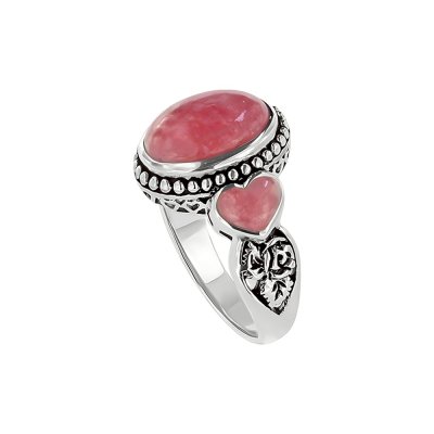 Sterling Silver Rhodochrosite Ring