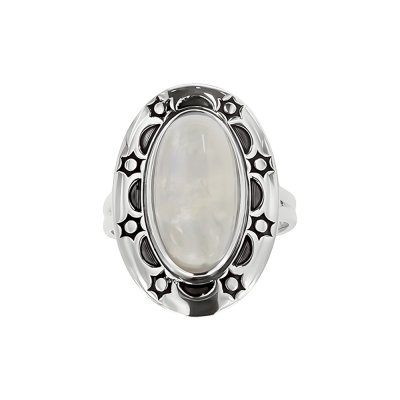Sterling Silver Rainbow Moonstone Ring