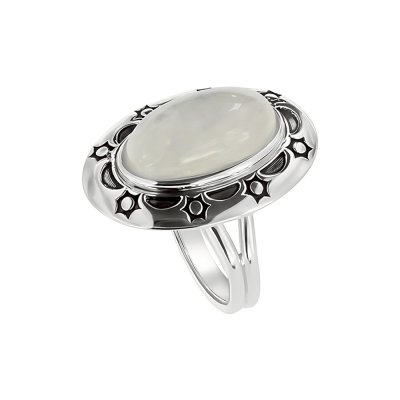 Sterling Silver Rainbow Moonstone Ring