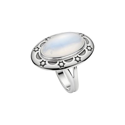 Sterling Silver Rainbow Moonstone Ring