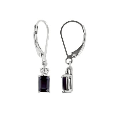 Sterling Silver Blue Sapphire Earrings