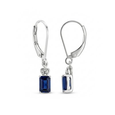 Sterling Silver Blue Sapphire Earrings