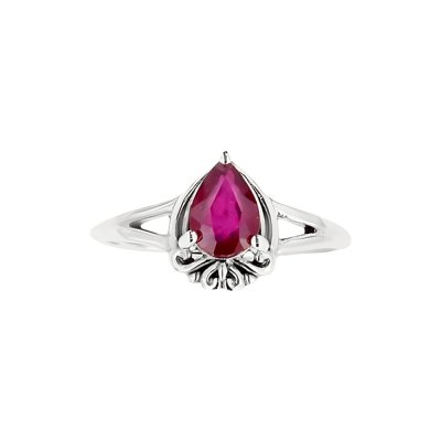 Sterling Silver Ruby Ring