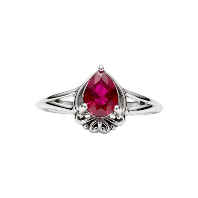 Sterling Silver Ruby Ring